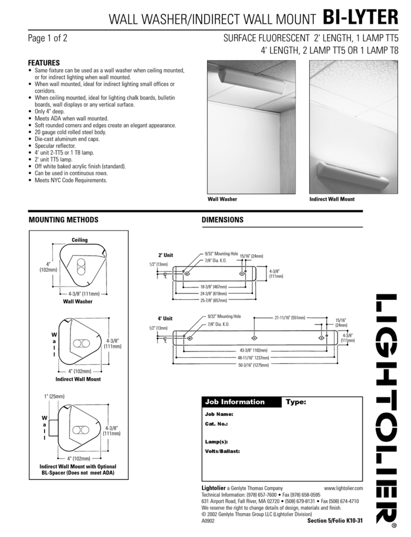 Lightolier BI-LYTER User manual