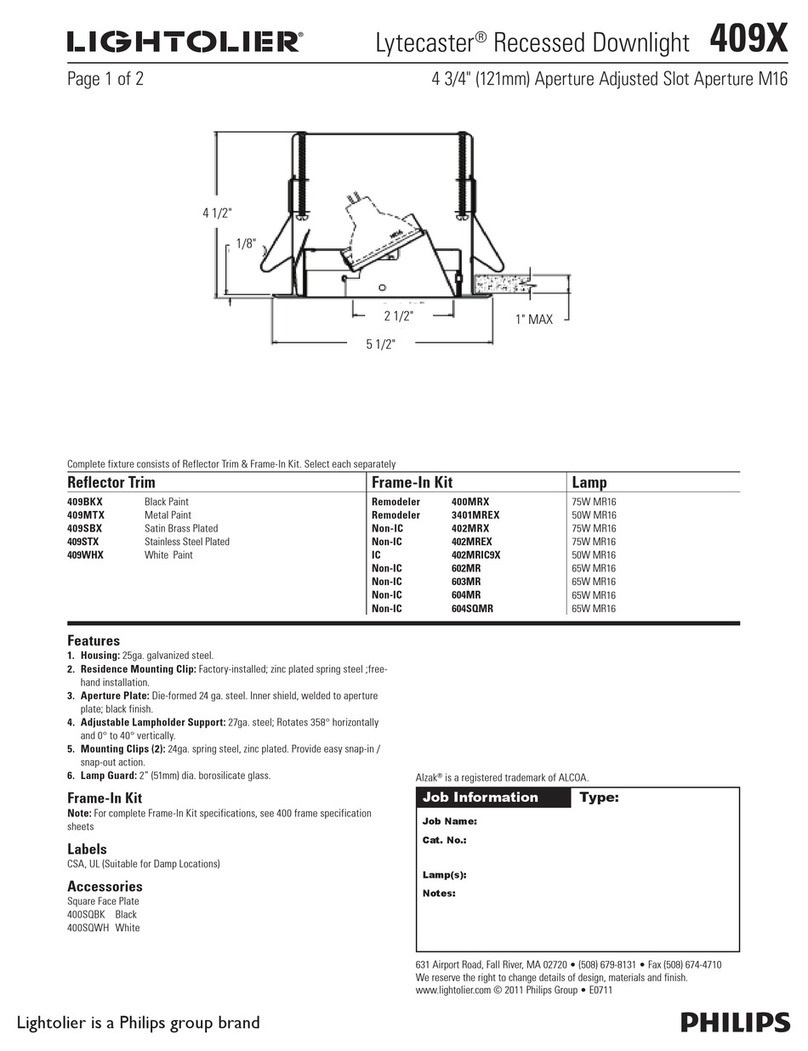 Philips Lytecaster 409X User manual