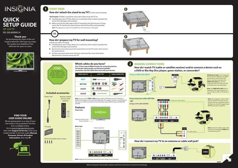 Insignia NS-39L400NA14 User manual