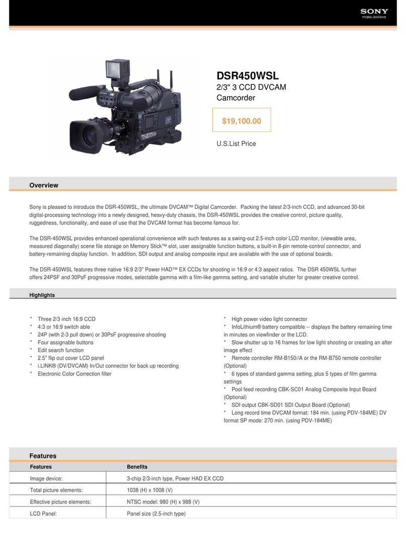 Sony DSR-450WSL User manual