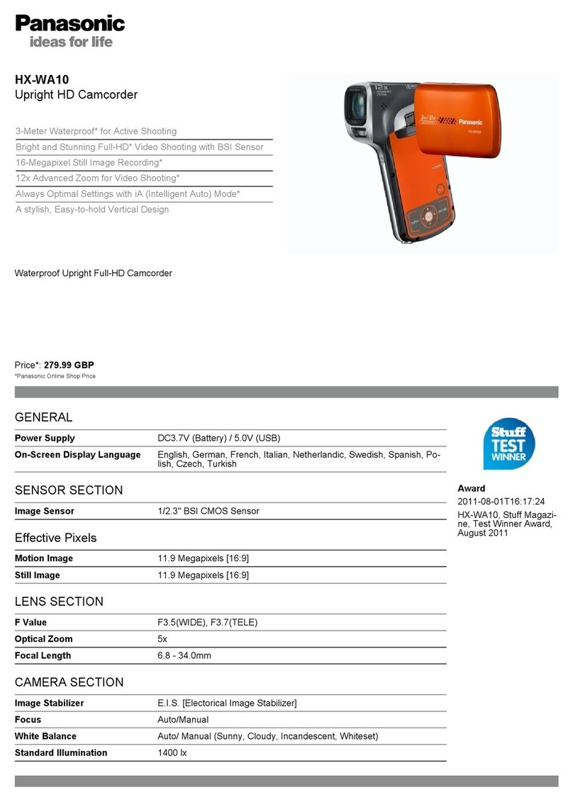 Panasonic HX-WA10K User manual