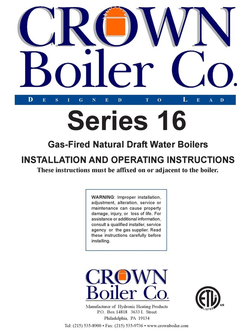 Crown Boiler 16 Series and User manual Crown Boiler 16 Series and User manual