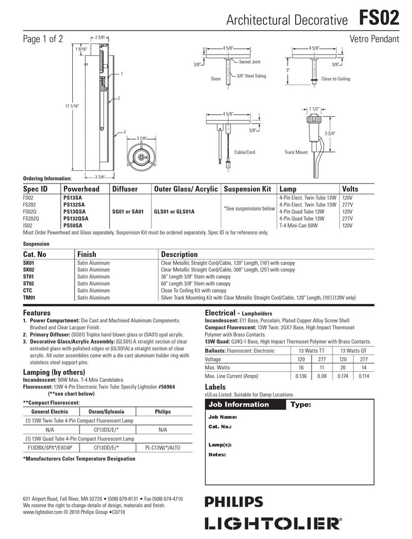 Lightolier FS02 User manual