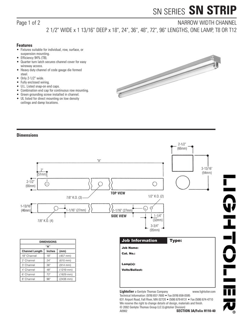 Lightolier SN STRIP User manual