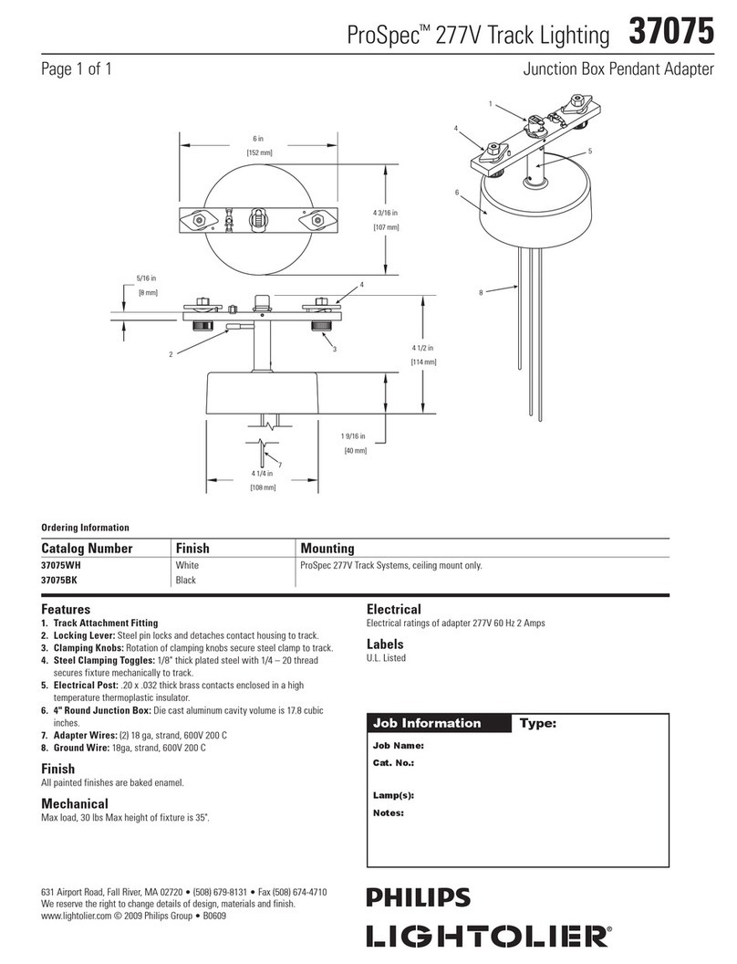 Lightolier ProSpec 37075 User manual Lightolier ProSpec 37075 User manual