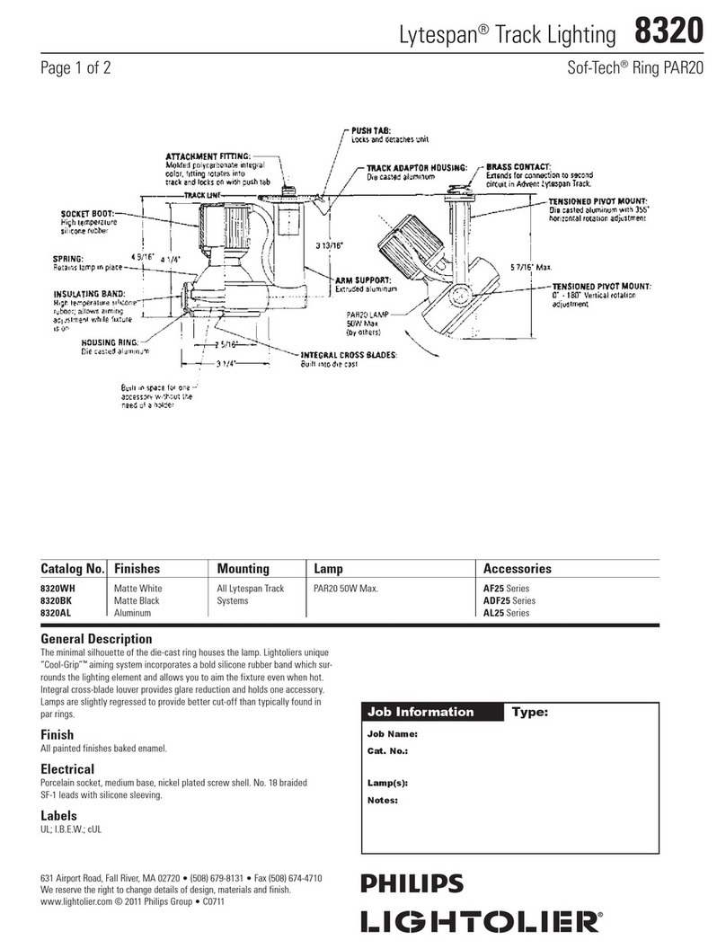 Lightolier Lytespan 8320 User manual