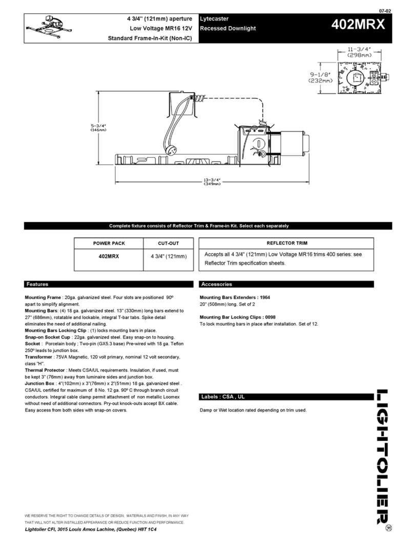 Lightolier Lytecaster 402MRX specification