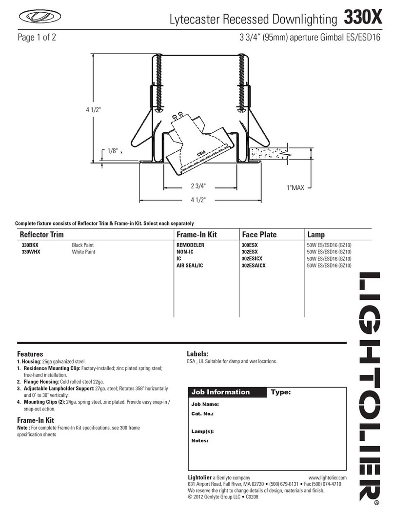 Lightolier Lytecaster 330X User manual