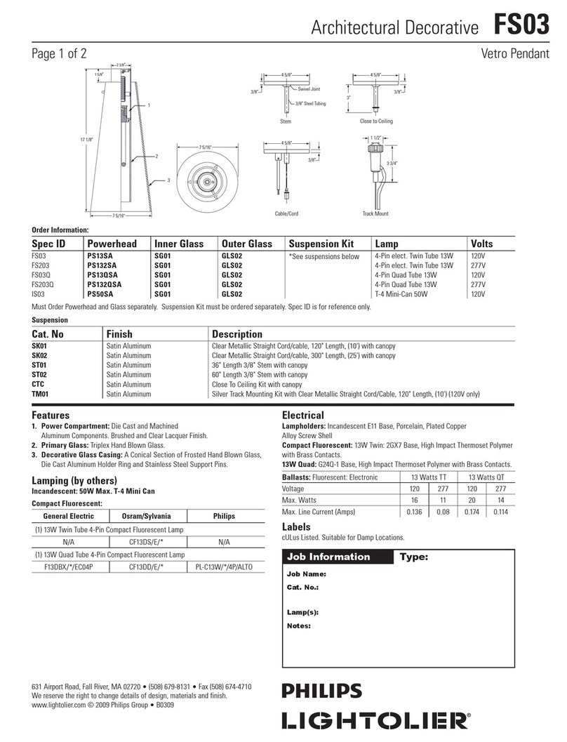 Lightolier FS03 User manual