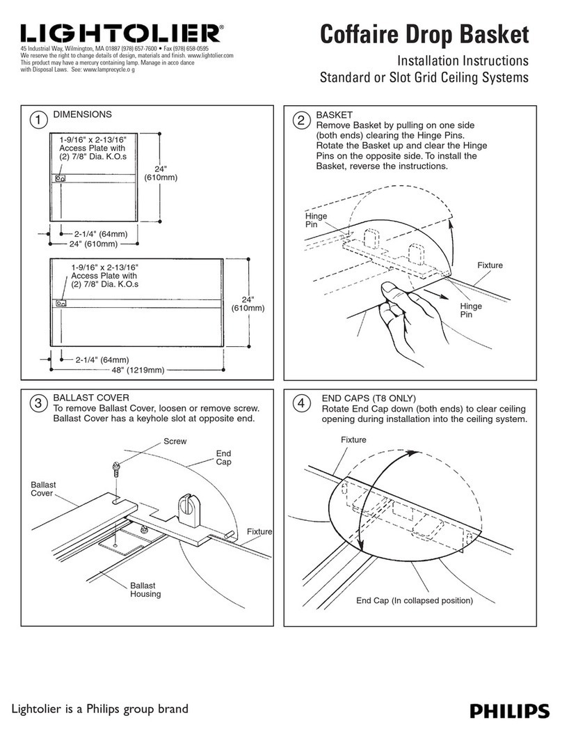 Lightolier Coffaire Drop Basket User manual