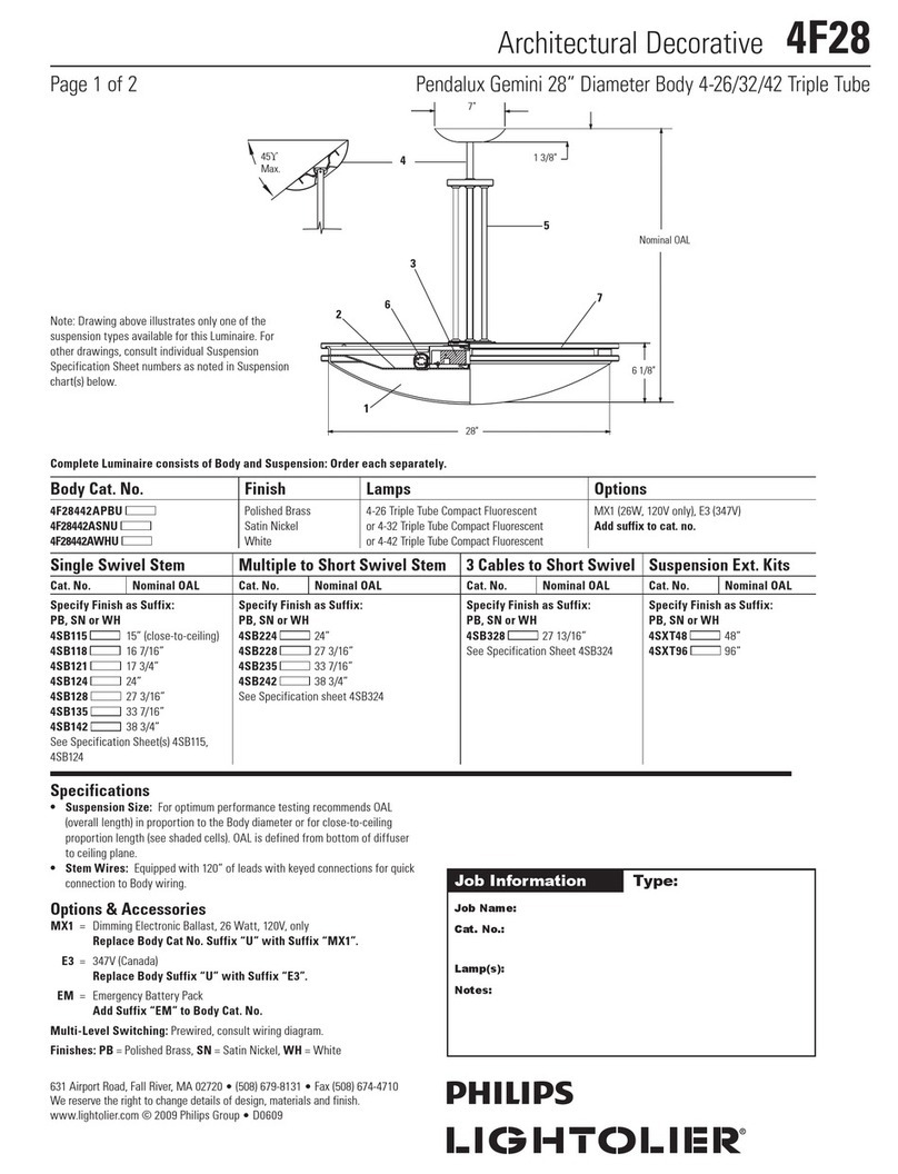 Lightolier 4F28 User manual