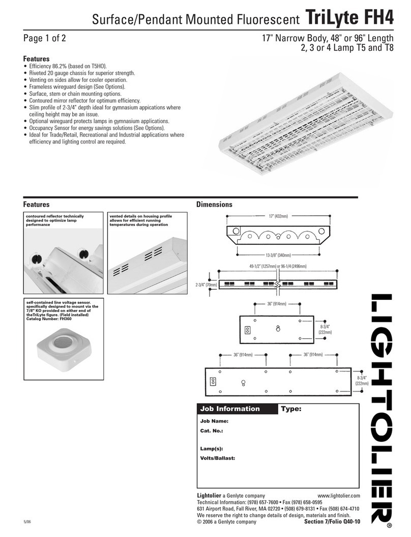 Lightolier TriLyte FH4 User manual