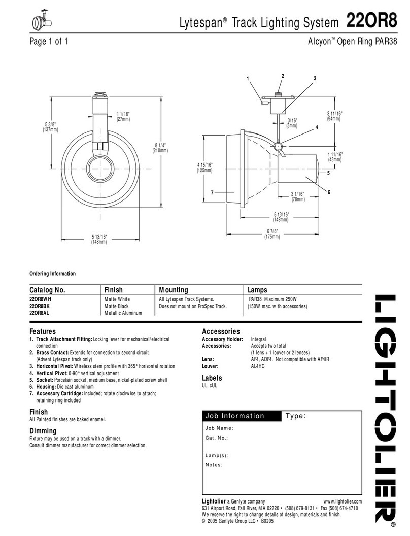 Lightolier Lytespan 22OR8 User manual Lightolier Lytespan 22OR8 User manual