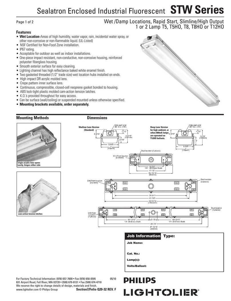 Lightolier STW SERIES specification