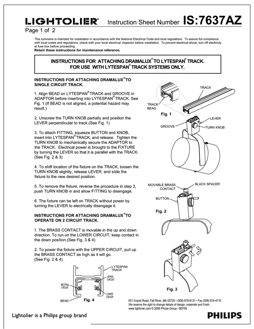 Lightolier Dramalux User manual