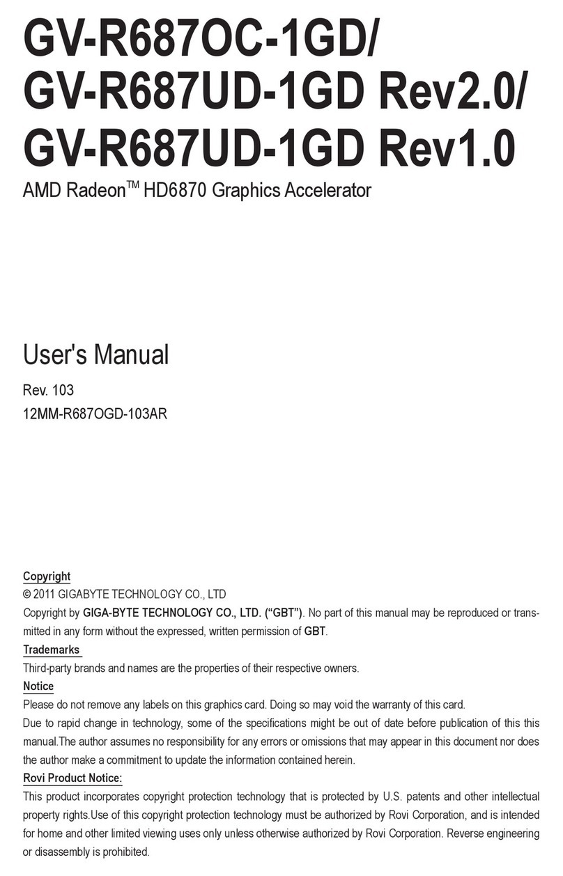 Gigabyte GV-R687UD-1GD User manual Gigabyte GV-R687UD-1GD User manual