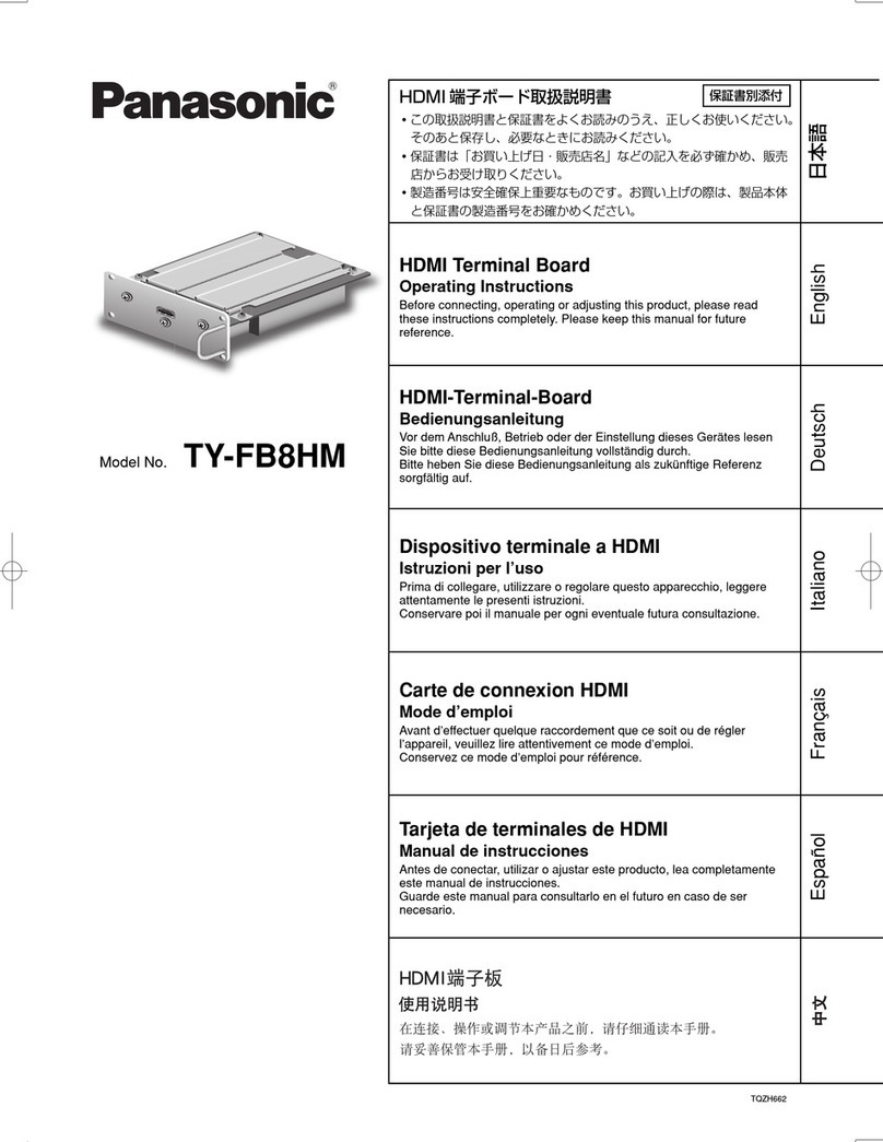 Panasonic TY-FB8TA User manual