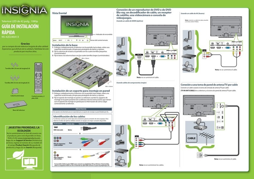 Insignia NS-42D240A13 Parts list manual