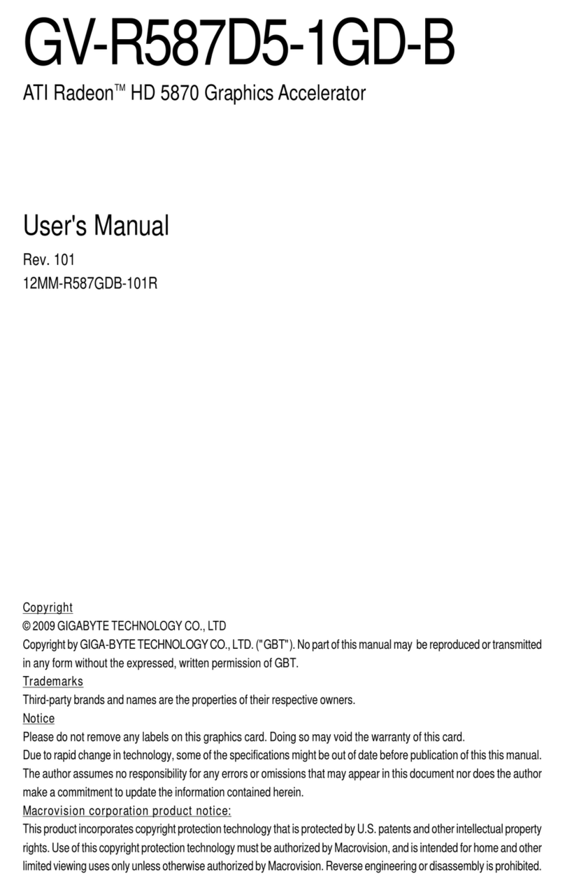 Gigabyte GV-R587D5-1GD-B User manual