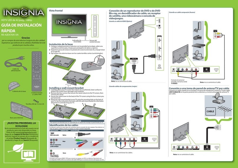 Insignia NS-42E470A13A Parts list manual