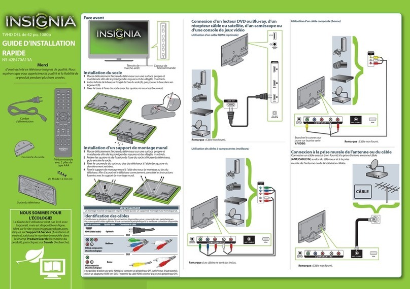 Insignia NS-42E470A13A Installation and operation manual