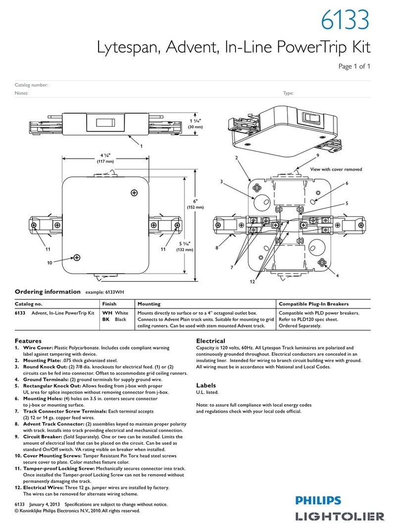 Lightolier Lytespan 6133 User manual Lightolier Lytespan 6133 User manual