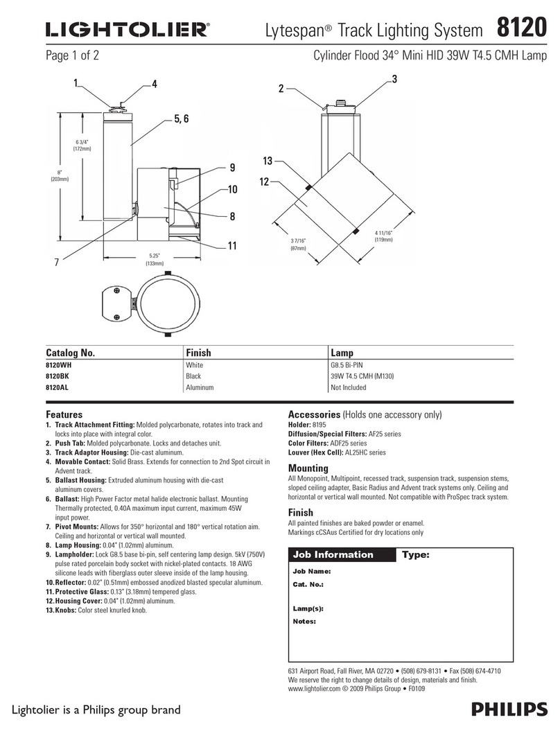 Lightolier Lytespan 8120 User manual