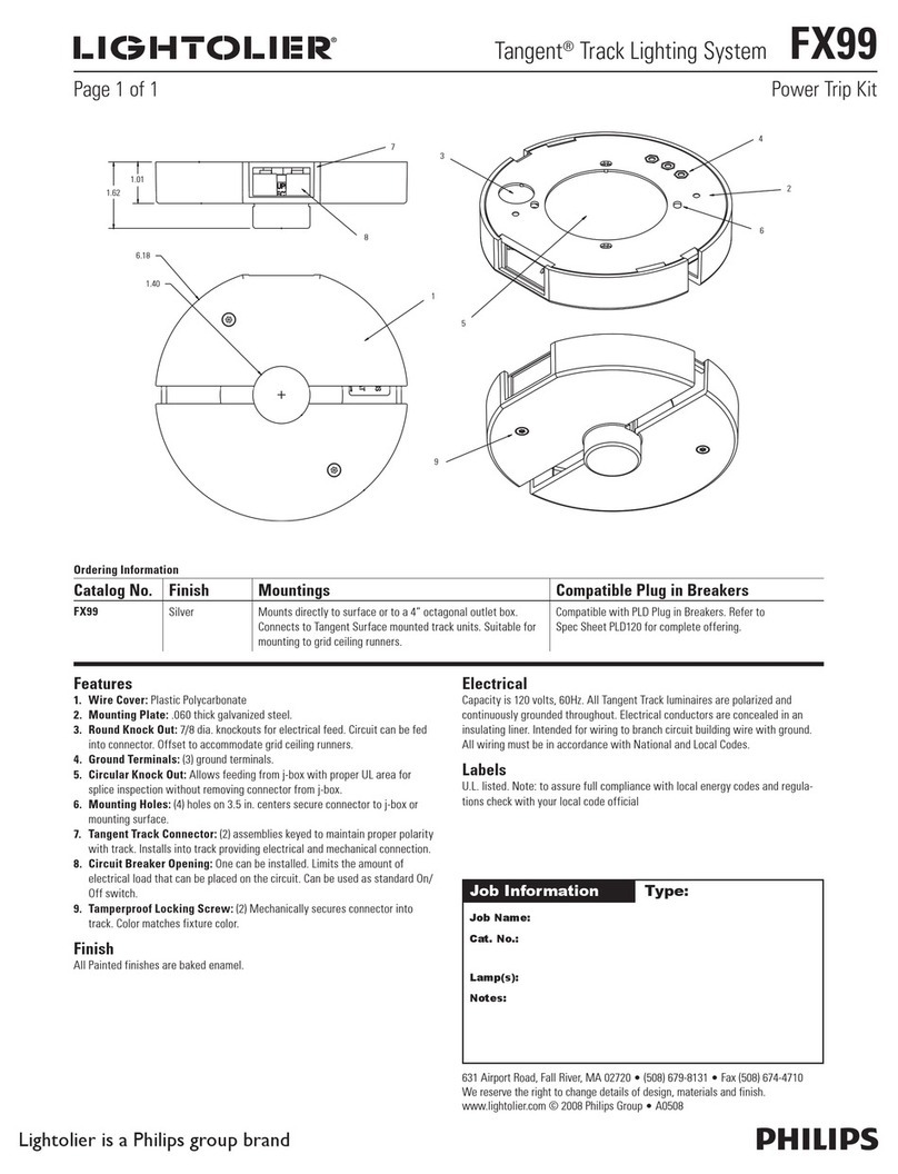 Lightolier Tangent FX99 User manual