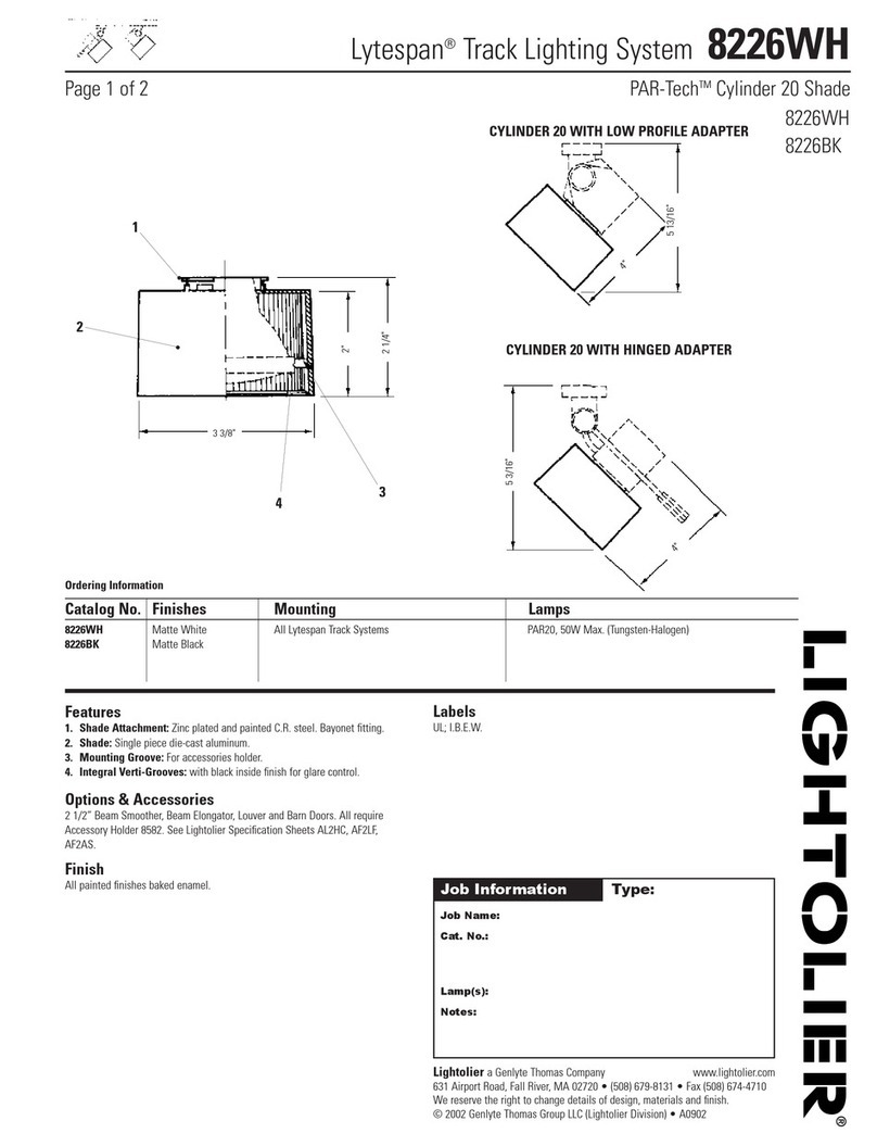 Lightolier Lytespan 8226WH User manual Lightolier Lytespan 8226WH User manual