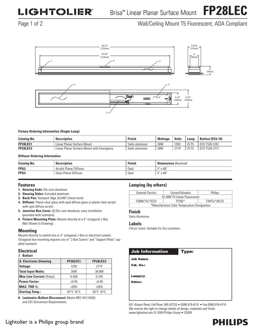 Lightolier Brisa FP28LEC specification
