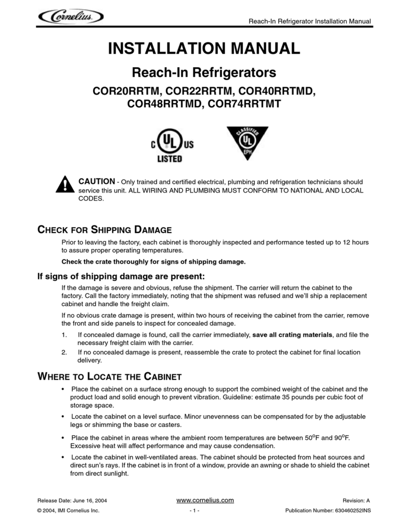 Cornelius COR20RRTM installation manual