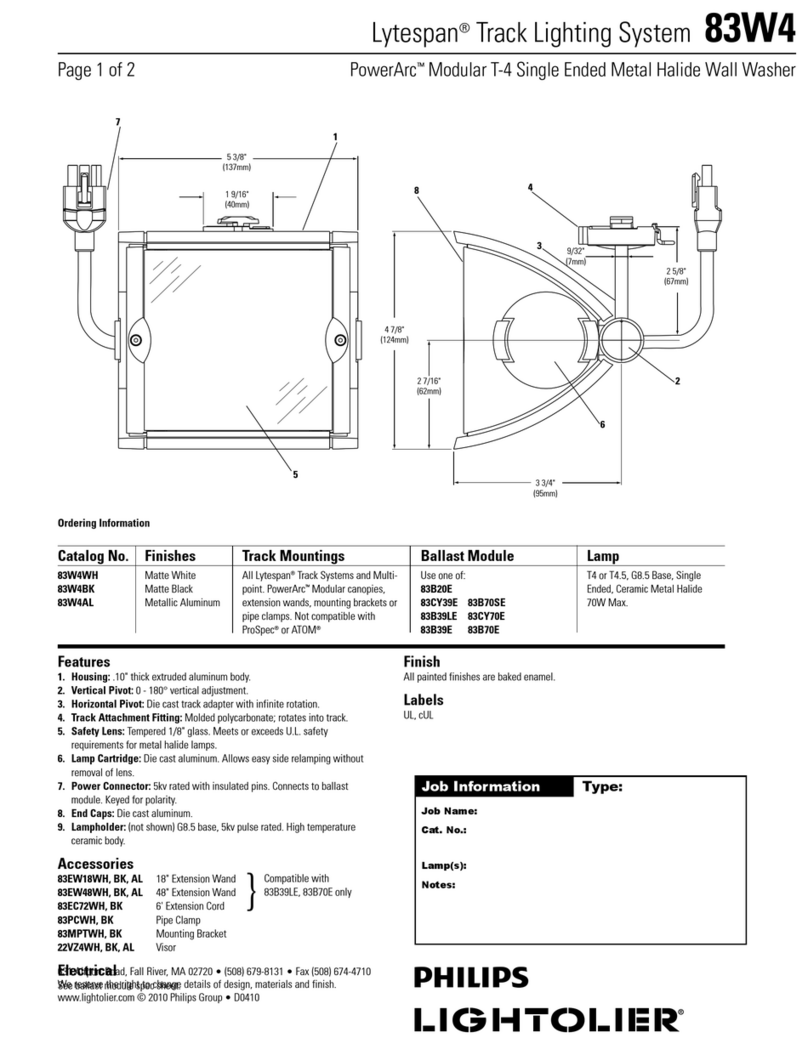 Lightolier Lytespan 83W4 User manual