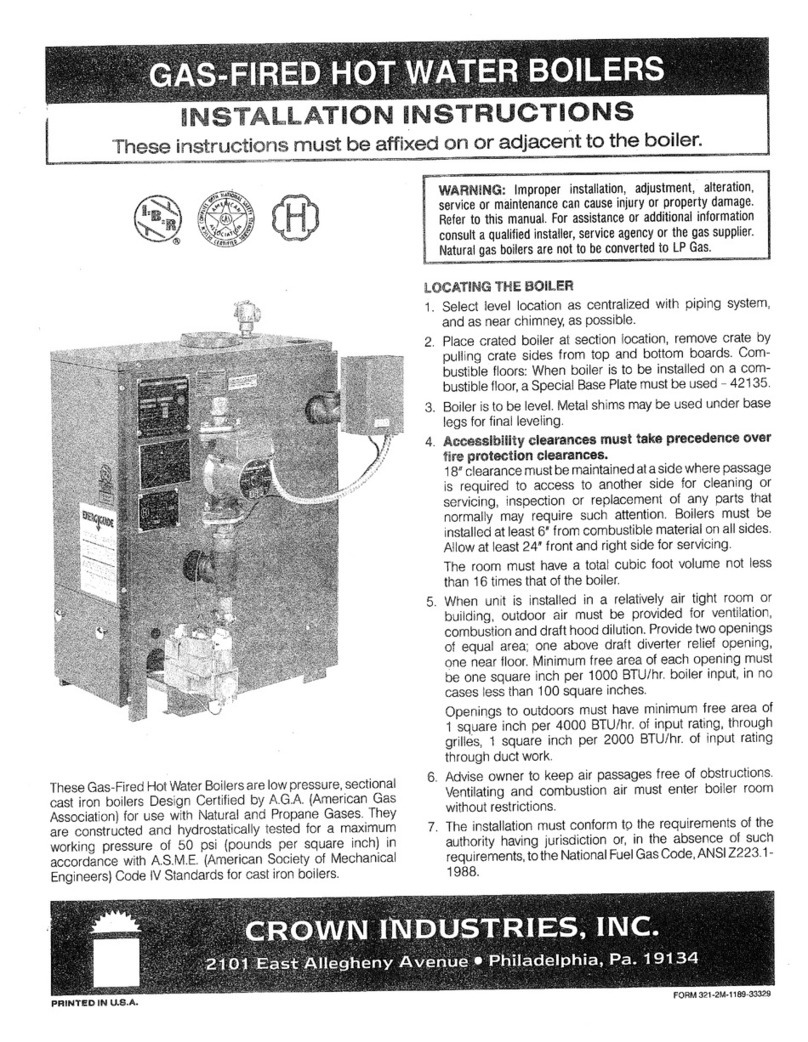 Crown Boiler DG-35 installation instructions