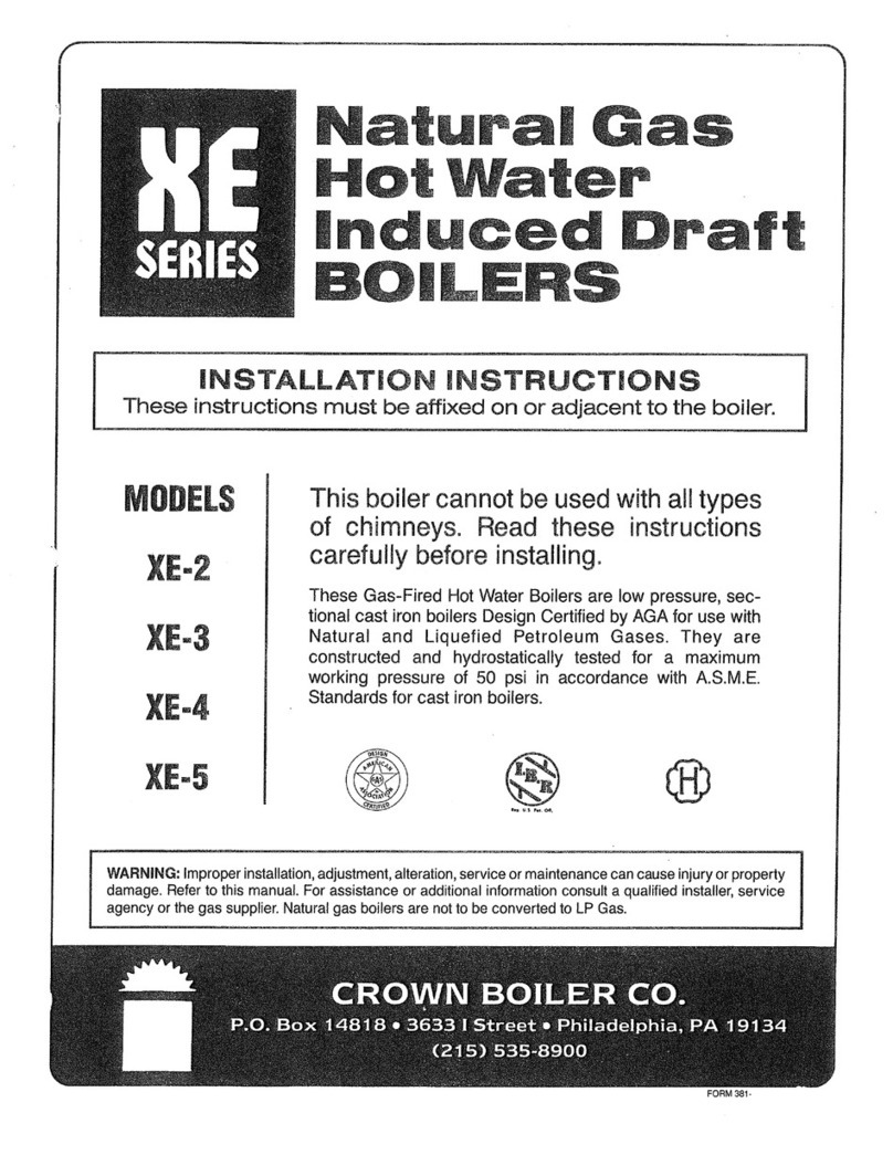Crown Boiler XE-2 installation instructions