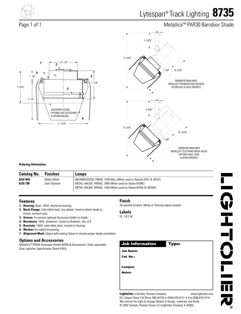 Lightolier Lytespan 8735 specification