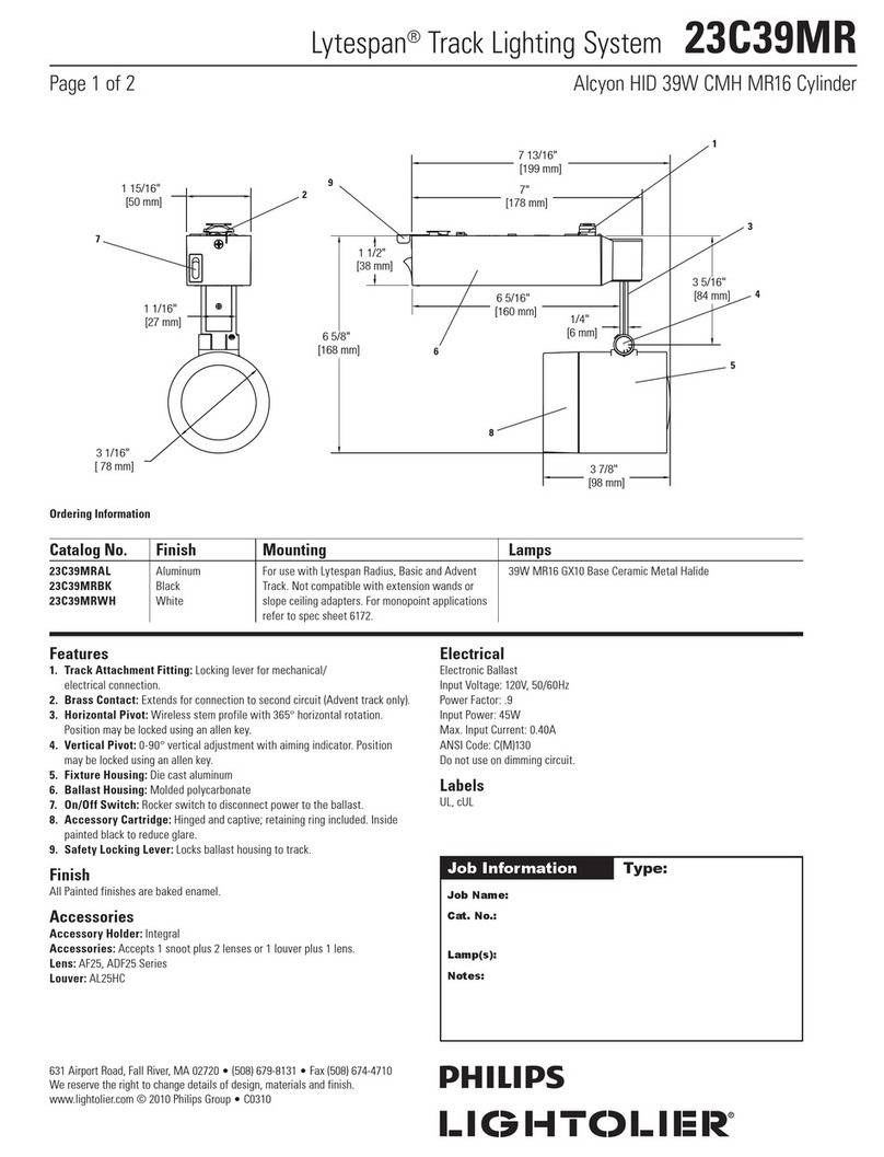 Lightolier Lytespan 23C39MR User manual Lightolier Lytespan 23C39MR User manual