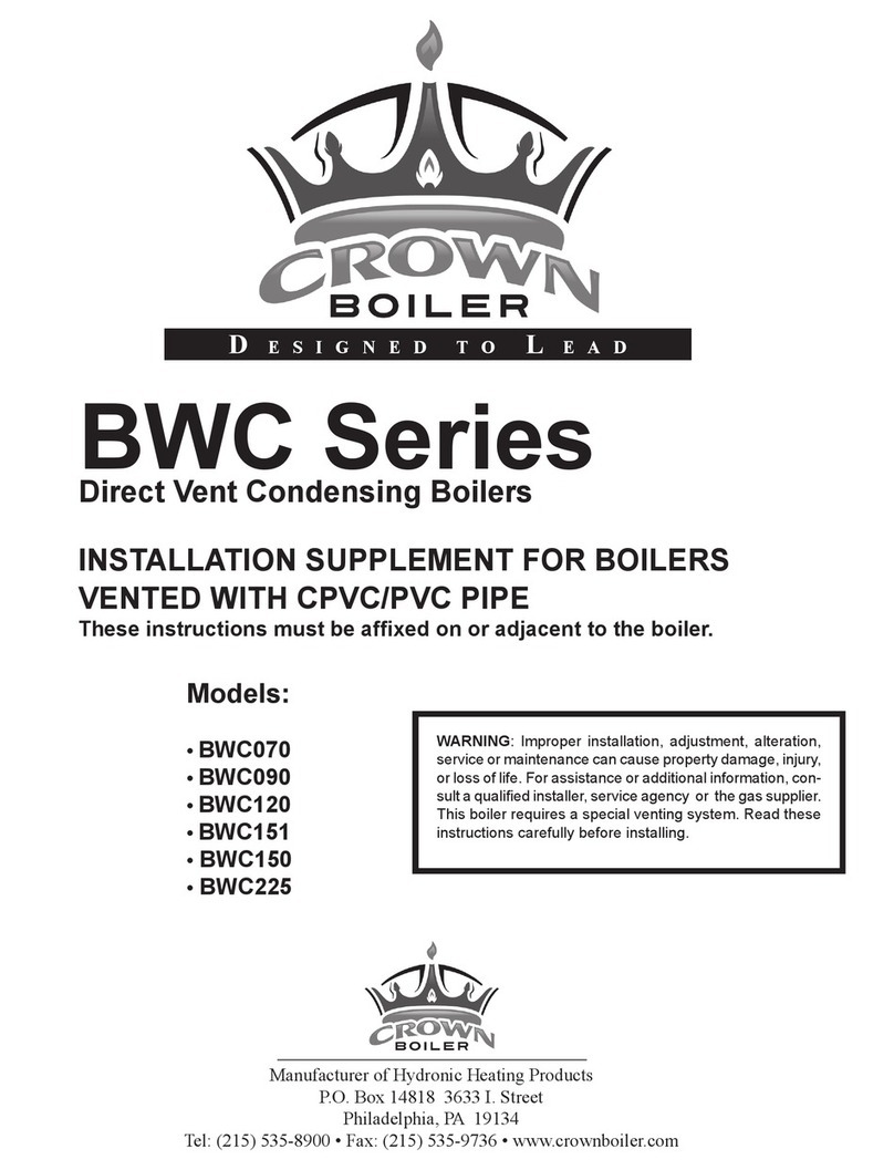 Crown Boiler BWC070 Owner's manual Crown Boiler BWC070 Owner's manual