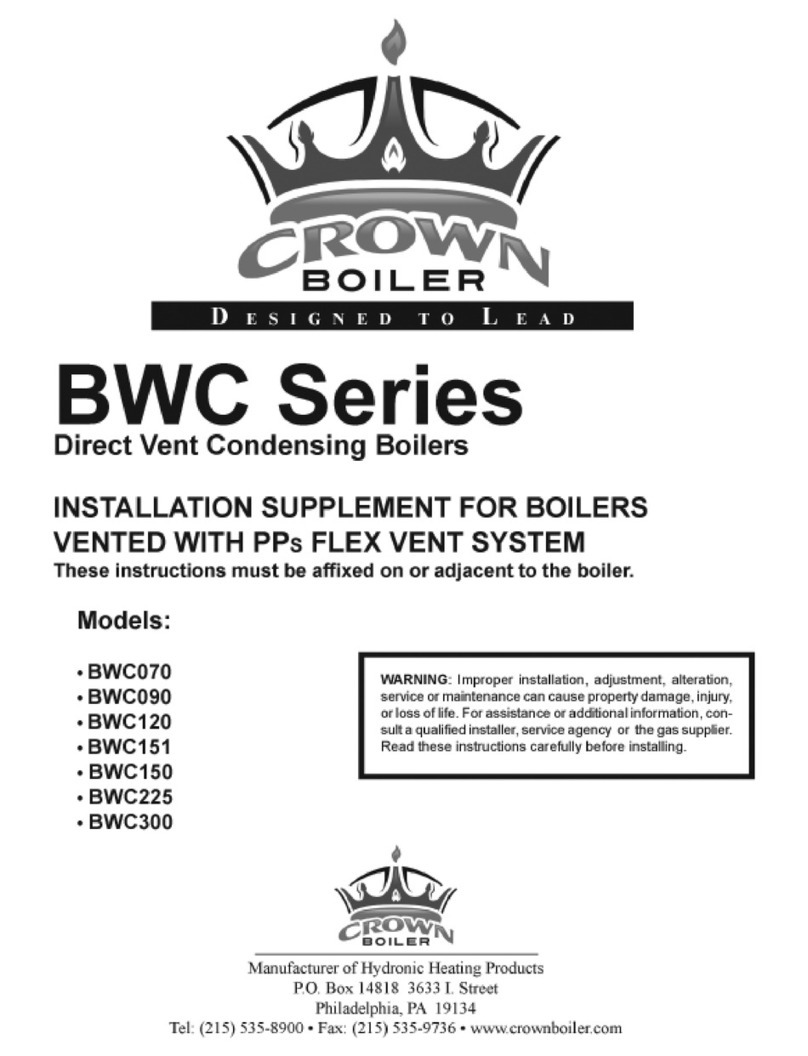 Crown Boiler BWC300 Installation supplement