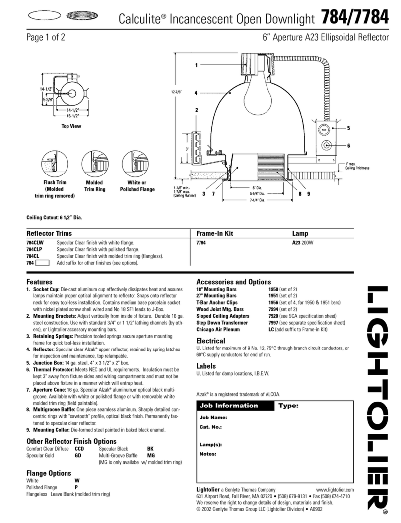Lightolier Calculite 784 specification