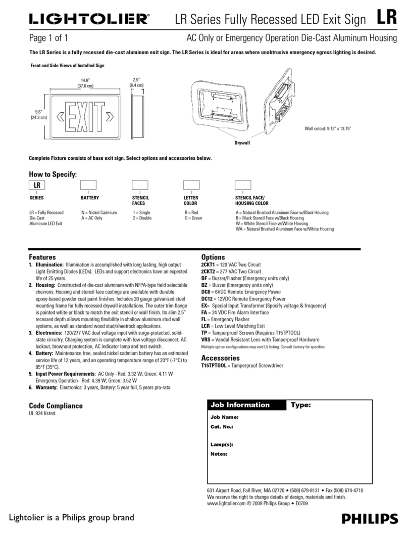 Lightolier LR Series specification