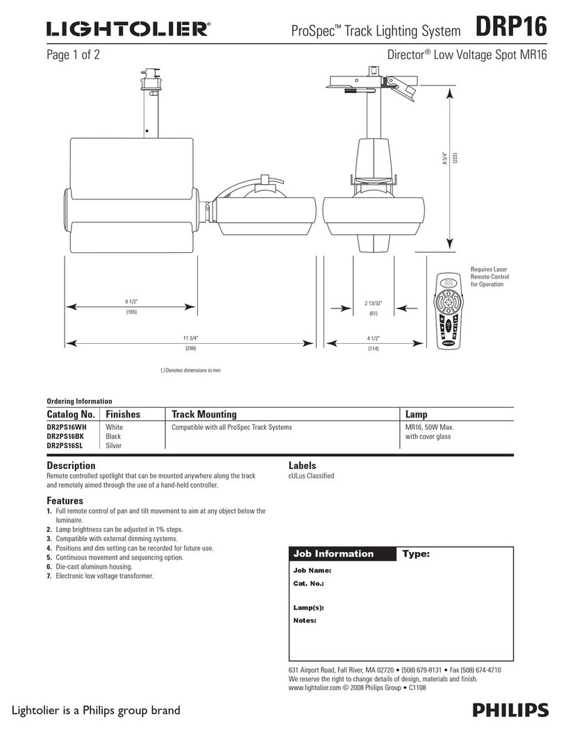 Lightolier ProSpec DRP16 User manual