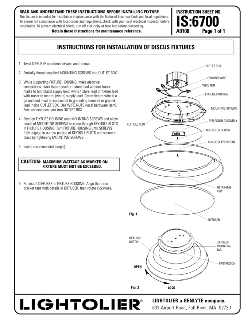 Lightolier DISCUS FIXTURES Guide
