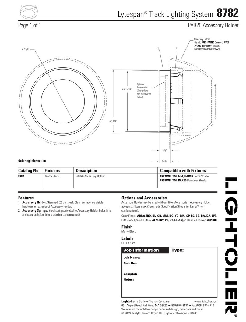 Lightolier Lytespan 8782 specification