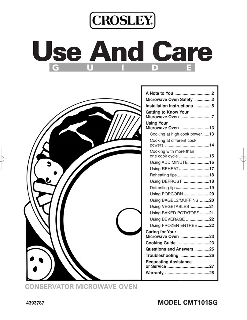 Crosley CMT101SG User manual