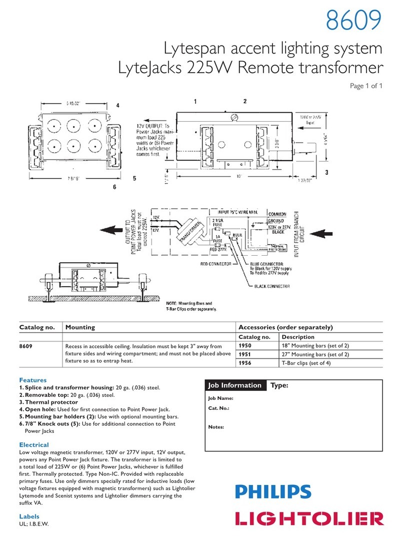 Lightolier 8609 User manual Lightolier 8609 User manual