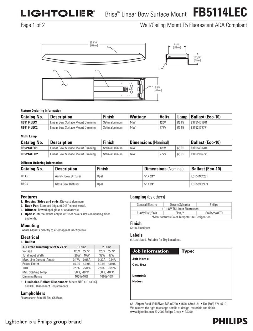 Lightolier Brisa FB5114LEC User manual