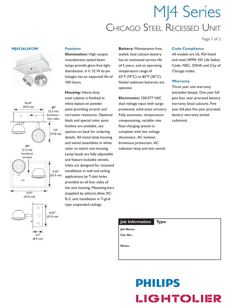 Lightolier MJ4 Series specification