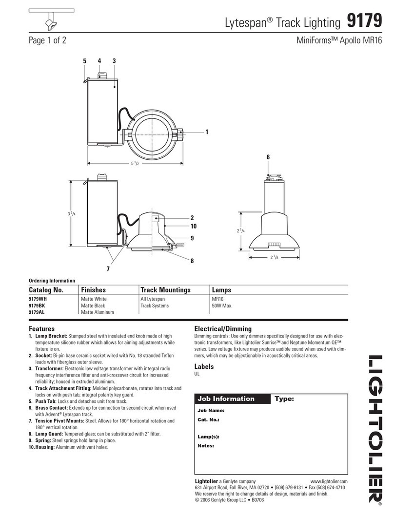 Lightolier Lytespan 9179 User manual