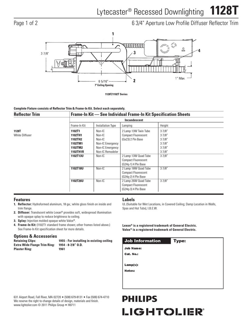 Lightolier Lytecaster 1128T User manual