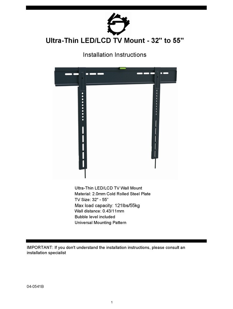 SIIG Ultra-Thin LED/LCD TV Mount - 32" to 55 User manual